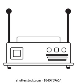 router icon, glyph style design. wifi modem icon. wifi modem vector illustration
