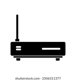 Icono del router ilustrado en el fondo