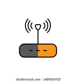 router icon, illustration filled design template