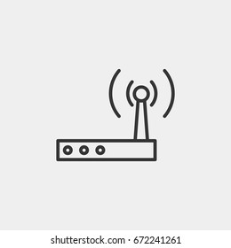 Router icon illustration isolated vector sign symbol