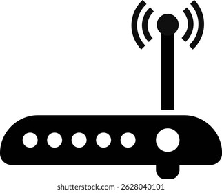 ícone do roteador. Tecnologia de banda larga para Internet. Ícones do Equipamento de rede. Conexão de rede sem fio. sinal de rede
