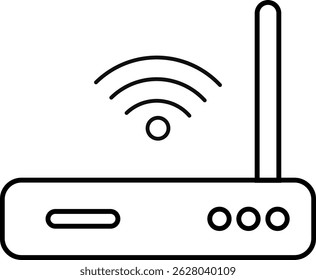 ícone do roteador. Tecnologia de banda larga para Internet. Ícones do Equipamento de rede. Conexão de rede sem fio. sinal de rede