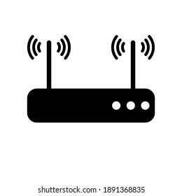 Router icon isolated on white background. Vector illustration