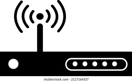 Router icon isolated on white background. Vector illustration.eps