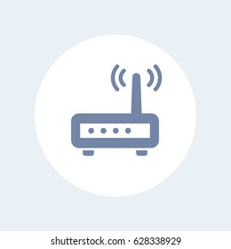 Router icon isolated on white