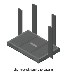 Router icon. Isometric of router vector icon for web design isolated on white background