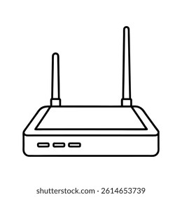 Router Icon Line Drawing Vector Isolated

