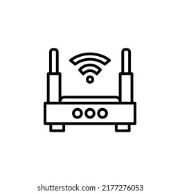 Icono de enrutador en estilo de línea