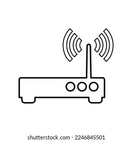 Router Icon in Line Style 