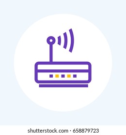 Router icon, linear