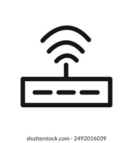 router icon linear graphics set vector