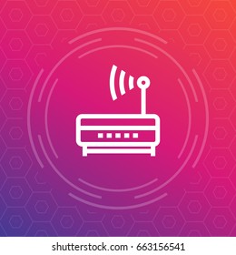 Router icon, linear style