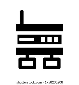 router  icon or logo isolated sign symbol vector illustration - high quality black style vector icons
