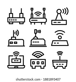 router icon or logo isolated sign symbol vector illustration - Collection of high quality black style vector icons
