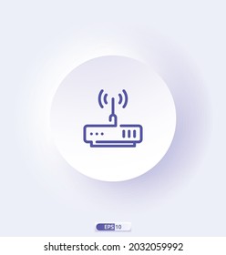 router icon. Network and Technology Icons. Computer Technology and Network-related icon. Vector symbols are isolated on a white background.