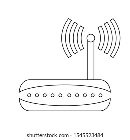 Router icon on white background. Vector illustration.