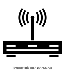 Router icon on white background. Vector illustration.