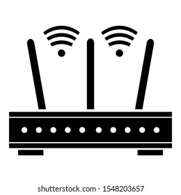 Router icon on white background. Vector illustration.