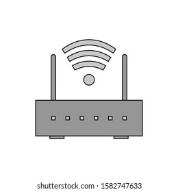 Router icon on white background. Vector illustration.