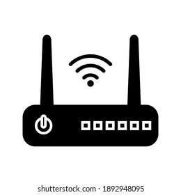 Router-Symbol auf weißem Hintergrund, editierbar