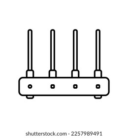 Icono del router sobre fondo blanco.