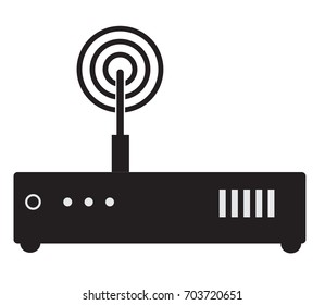 router icon on white background. flat style design. wifi modem sign. wi-fi router icon.