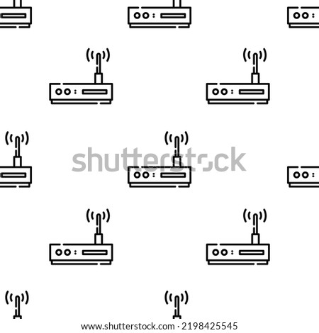 router icon pattern. Seamless router pattern on white background.