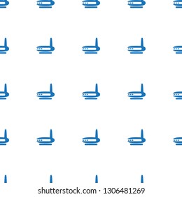 router icon pattern seamless white background. Editable filled router icon. router icon pattern for web and mobile.