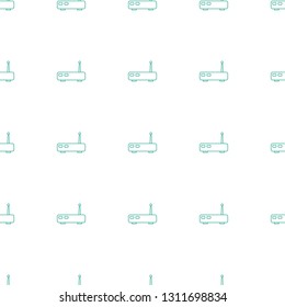 router icon pattern seamless white background. Editable line router icon. router icon pattern for web and mobile.