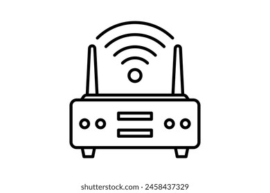 router icon. icon related to computer. suitable for web site, app, user interfaces, printable etc. line icon style. simple vector design editable