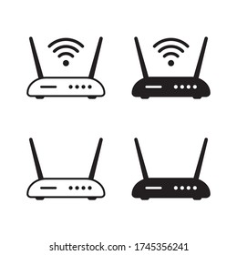 Router icon. Router related signal icon isolated