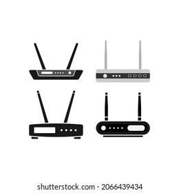router icon set design template vector isolated illustration
