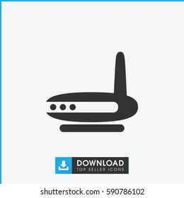 router icon. Simple filled router icon. On white background.