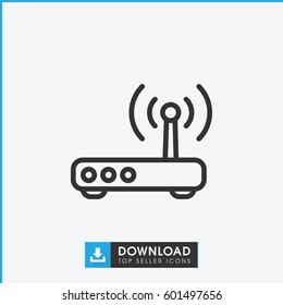 Router Icon Simple Outline Router Vector Stock Vector (Royalty Free ...