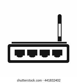 Router icon in simple style isolated on white background