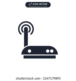 router icon symbol template for graphic and web design collection logo vector illustration