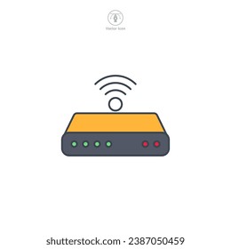 Router icon symbol vector illustration isolated on white background