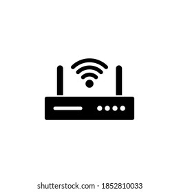 Símbolo de icono del router vector en fondo blanco