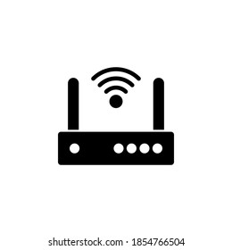 Símbolo de icono del router vector en fondo blanco
