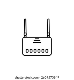Router icon, symbolizing connectivity, internet access, and seamless networking solutions.