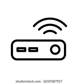 Router icon thin single line