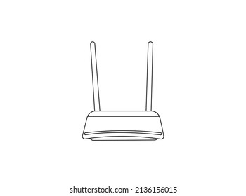 Router Icon In Trendy Design Vector symbol design. Best Wireless router line icon. Vector on isolated white background. EPS 10 illustration de. creative business symbol. Graphic 
 illustration .eps