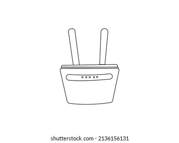 Router Icon In Trendy Design Vector symbol design. Best Wireless router line icon. Vector on isolated white background. EPS 10 illustration de. creative business symbol. Graphic 
 illustration .eps