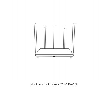 Router Icon In Trendy Design Vector symbol design. Best Wireless router line icon. Vector on isolated white background. EPS 10 illustration de. creative business symbol. Graphic 
 illustration .eps