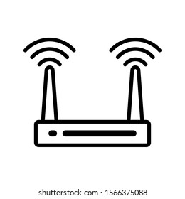 Router icon vector design template isolated on white background