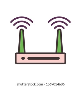 Router icon vector design template isolated on white background