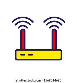 Router icon vector design template isolated on white background