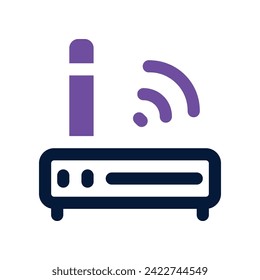 router icon. vector dual tone icon for your website, mobile, presentation, and logo design.