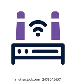 icono de router. icono vectorial de doble tono para su sitio web, móvil, presentación y diseño de logotipo.