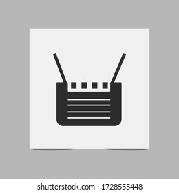 Icono del router en el vector Eps 10, icono del vector negro
